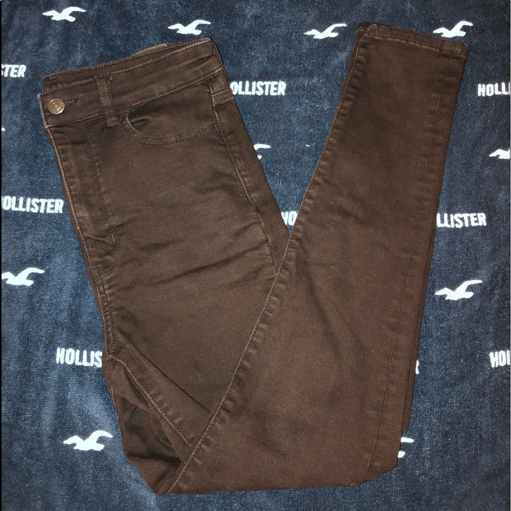 AEO Highest Rise Black Jegging Size 8